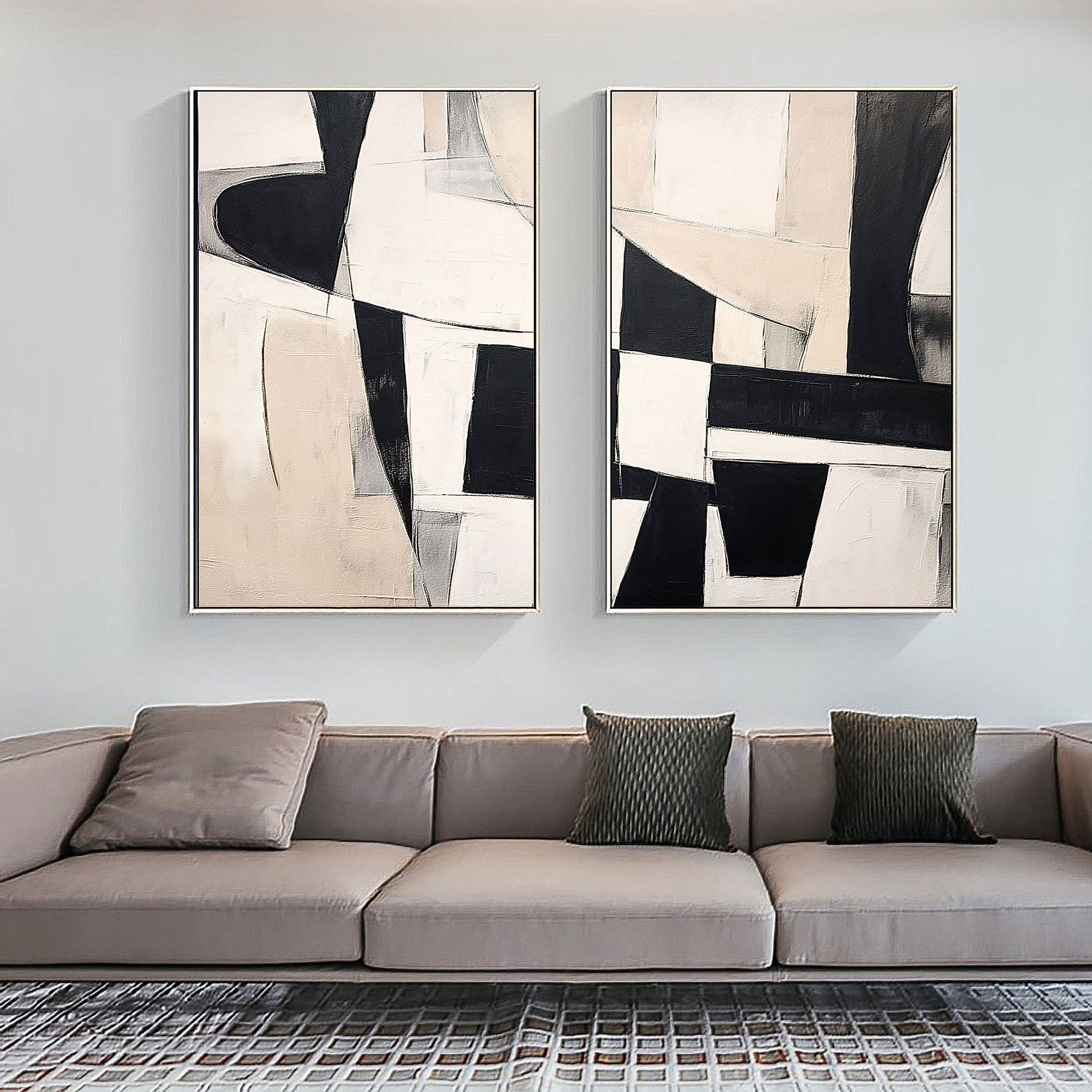 Abstract Tranquility Painting SET OF 2 #CXA 001