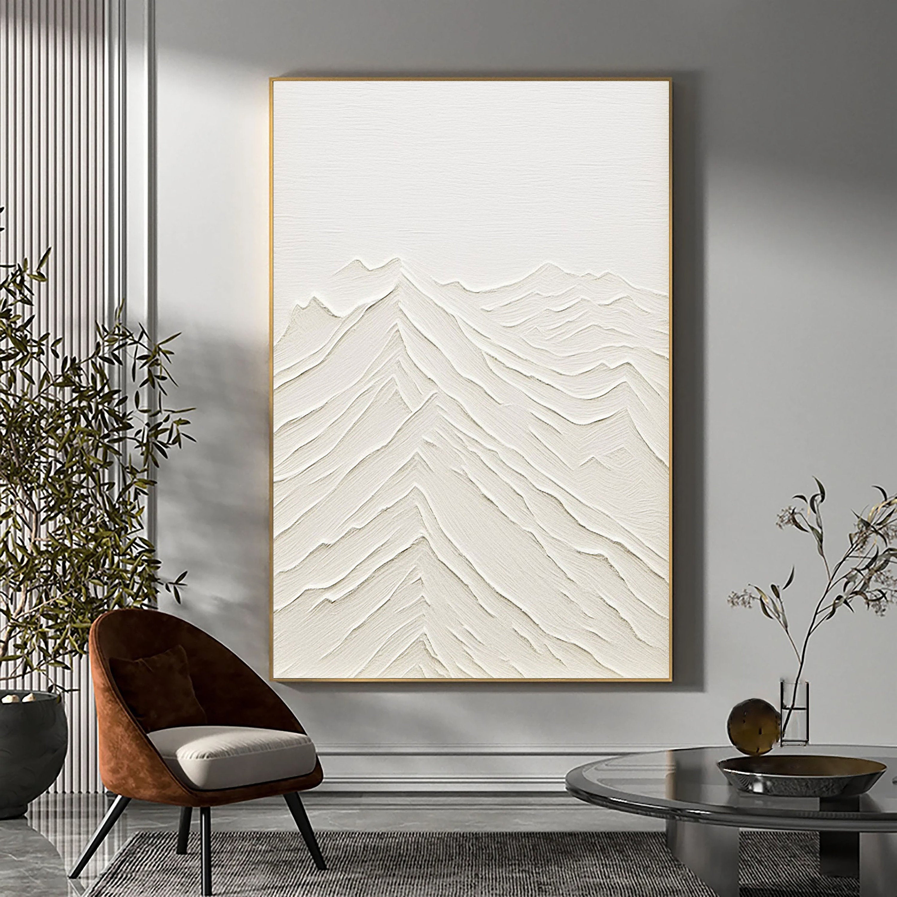 White Abstract Painting #LL 001