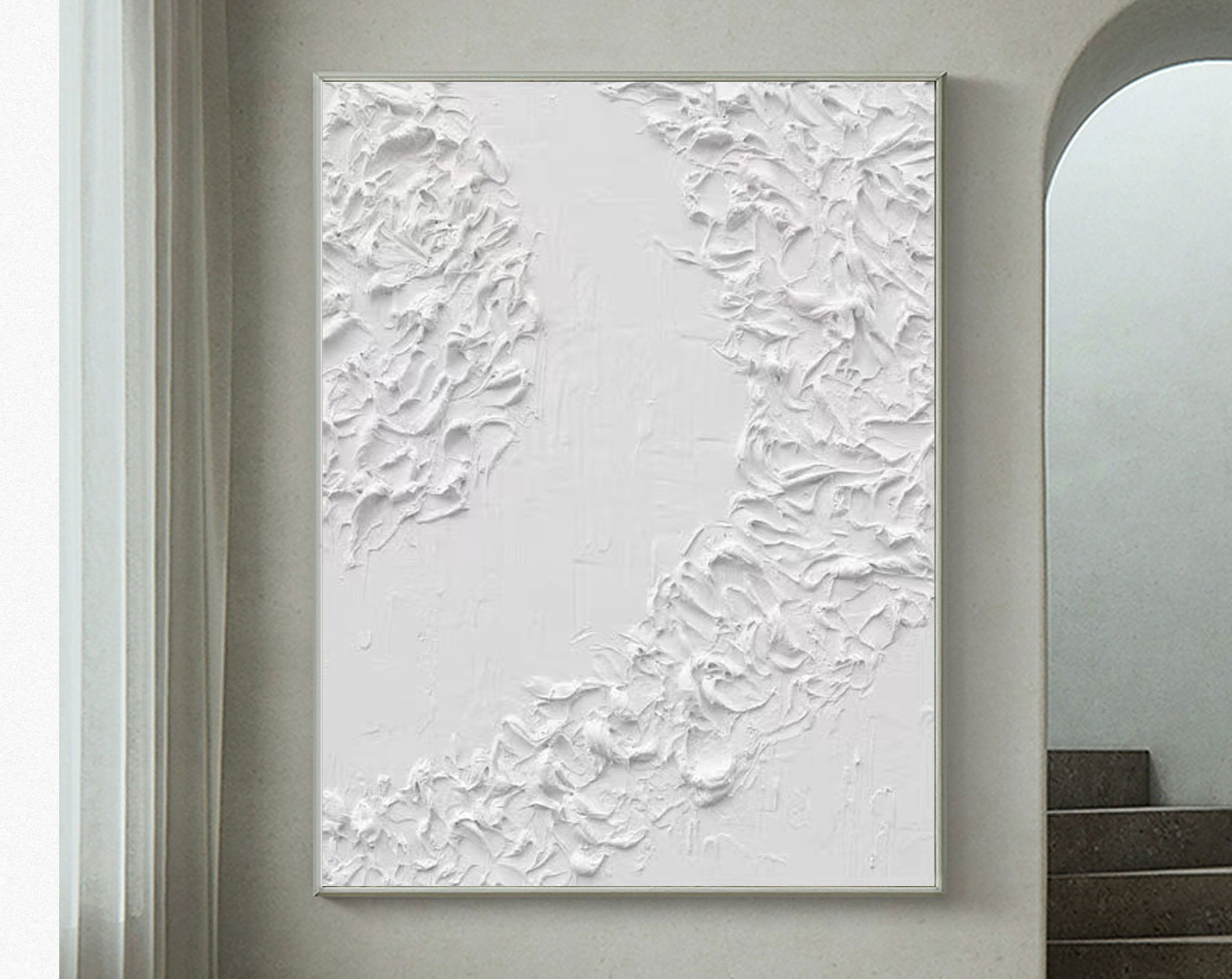 White Abstract Painting #LL 009