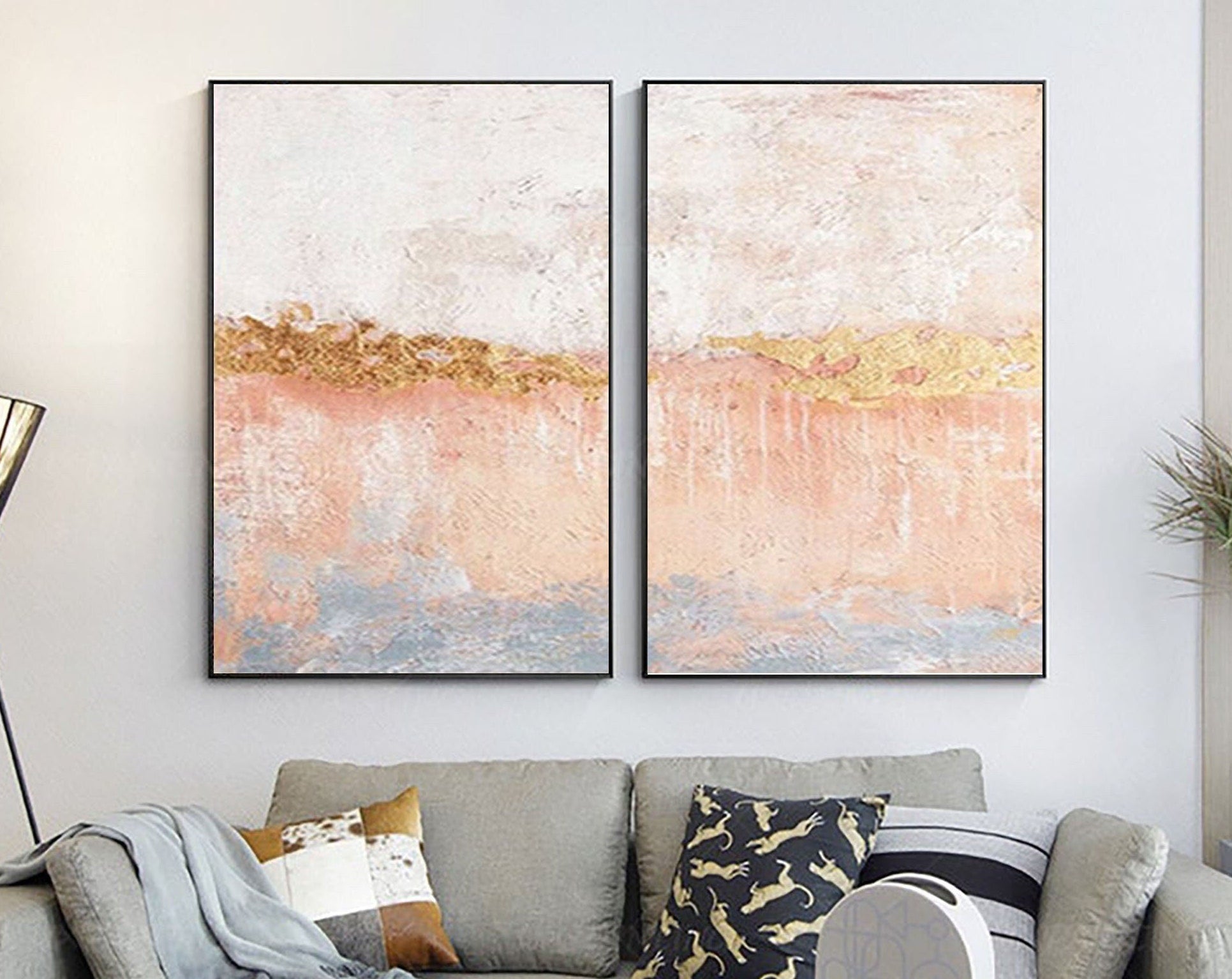 Abstract Tranquility Painting SET OF 2 #CXA 009