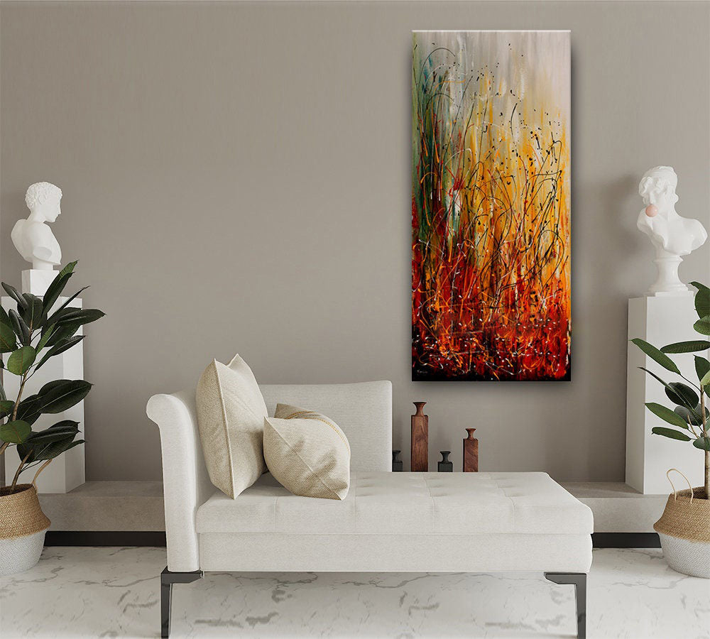 Large Canvas Art –  Colorful Abstract Art Wall Decor  #CWA 004