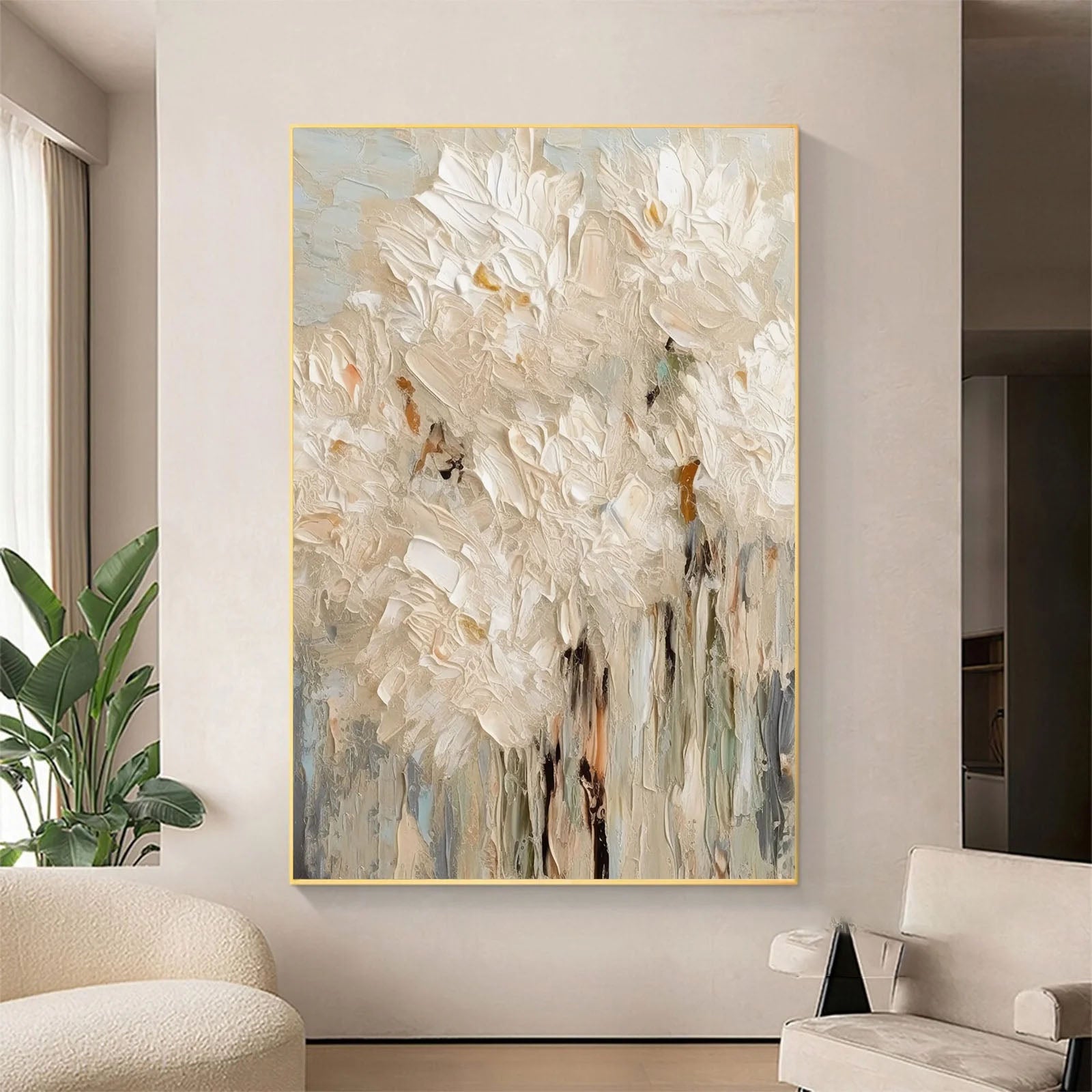 Elegant Floral Wall Art in 3D Minimalist Style #FT 064