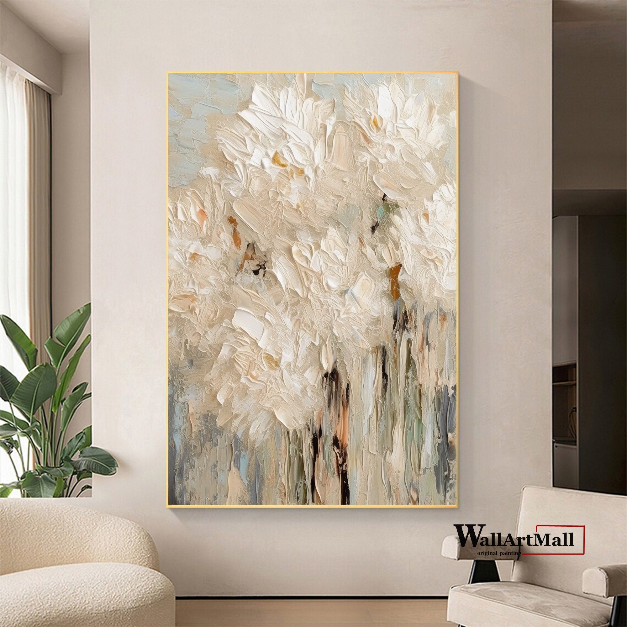 Elegant Floral Wall Art in 3D Minimalist Style #FT 064