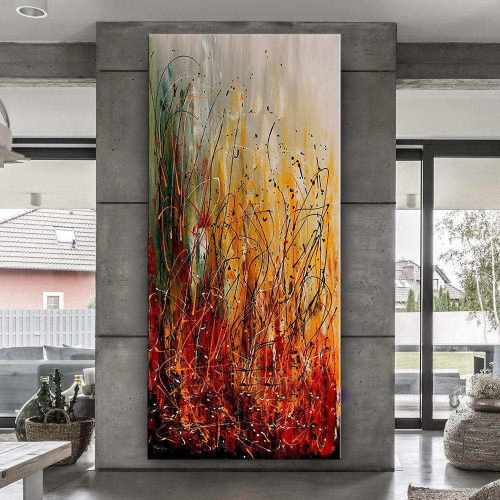 Large Canvas Art –  Colorful Abstract Art Wall Decor  #CWA 004