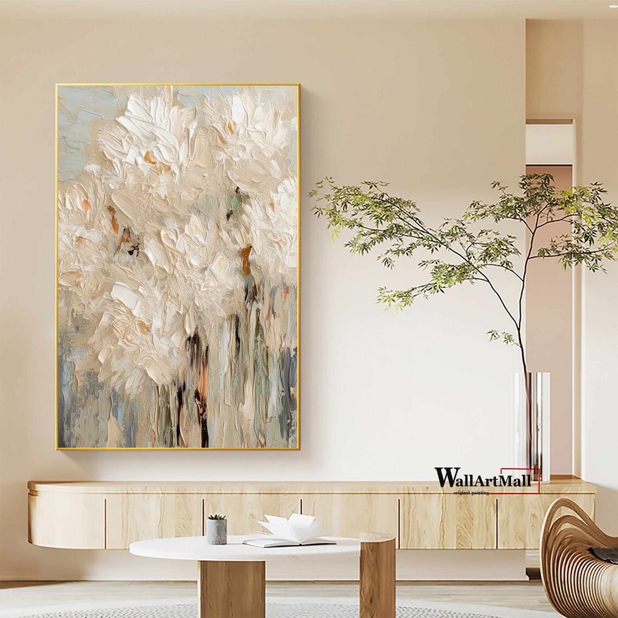 Elegant Floral Wall Art in 3D Minimalist Style #FT 064