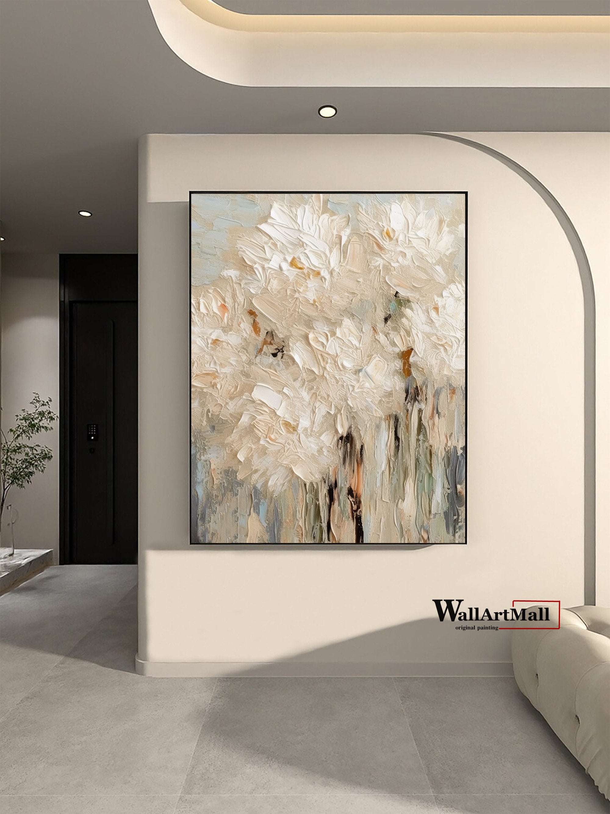 Elegant Floral Wall Art in 3D Minimalist Style #FT 064