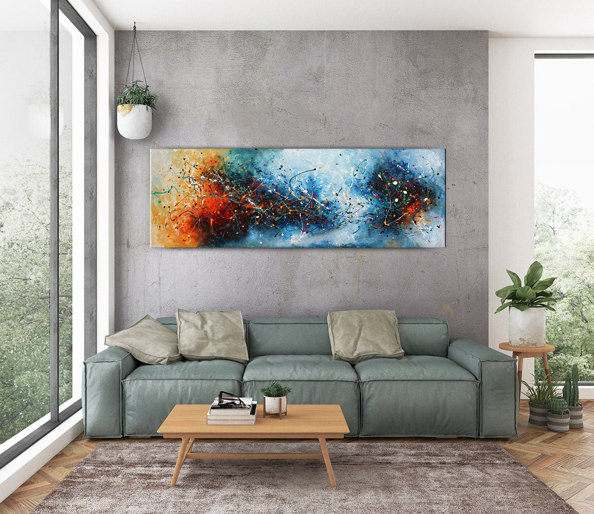 Expressionism Abstract Wall Art – Large Canvas Art #CWA 007