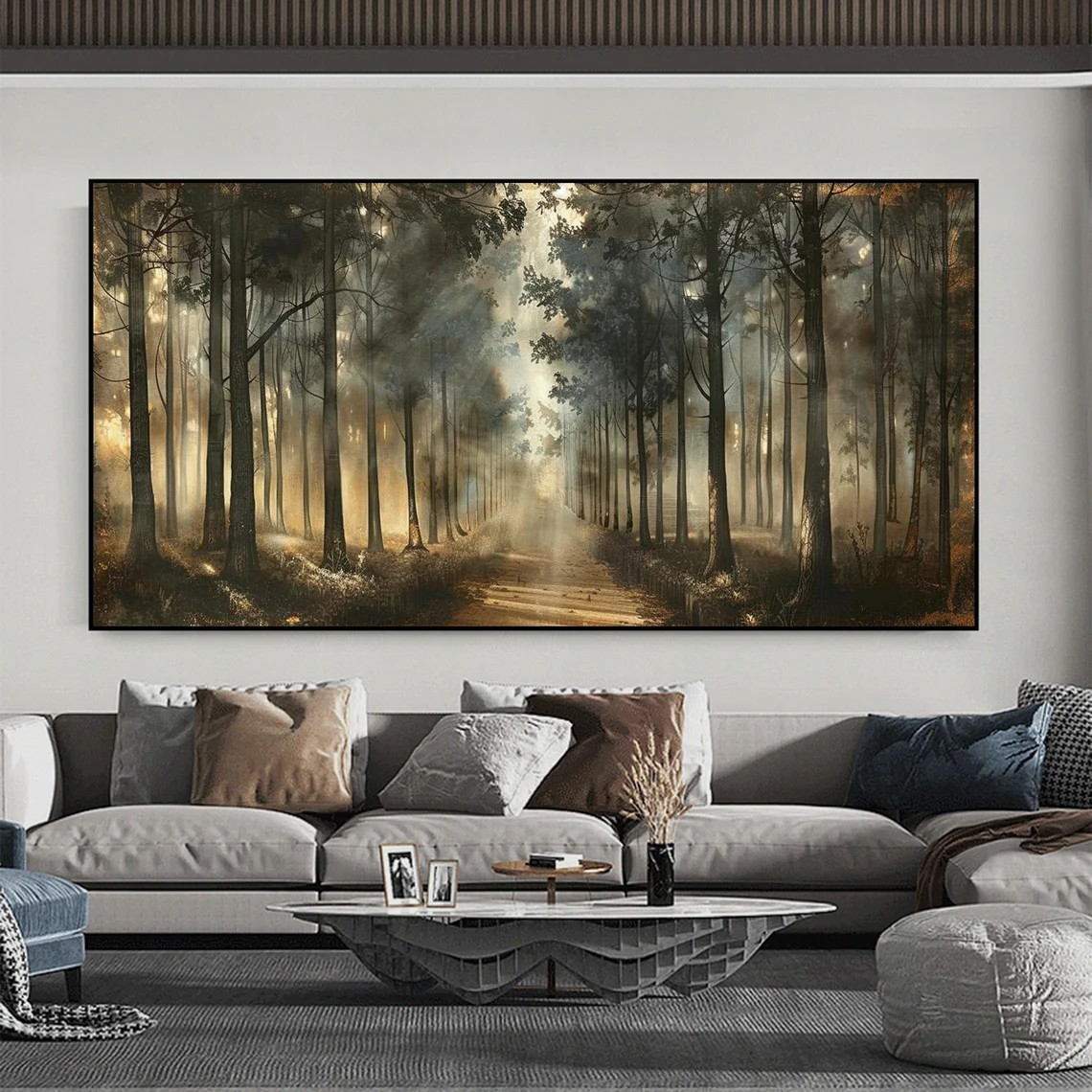 Warm and Serene Forest Landscape Wall Art #BGA 031