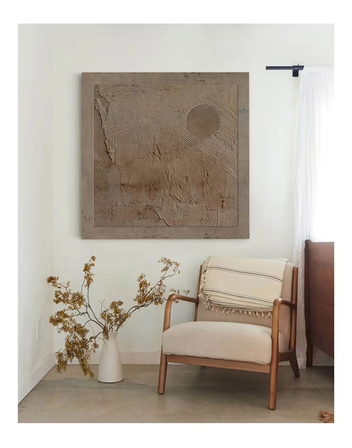 Minimalist Square Wabi Sabi Wall Art  #WSA 008