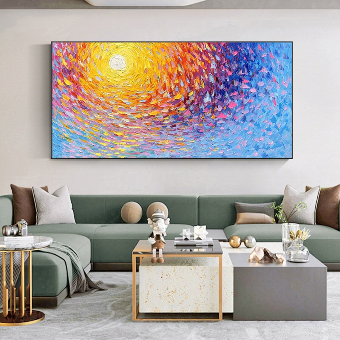 Radiant Spiral Abstract Wall Art for Modern Spaces #BGA 024