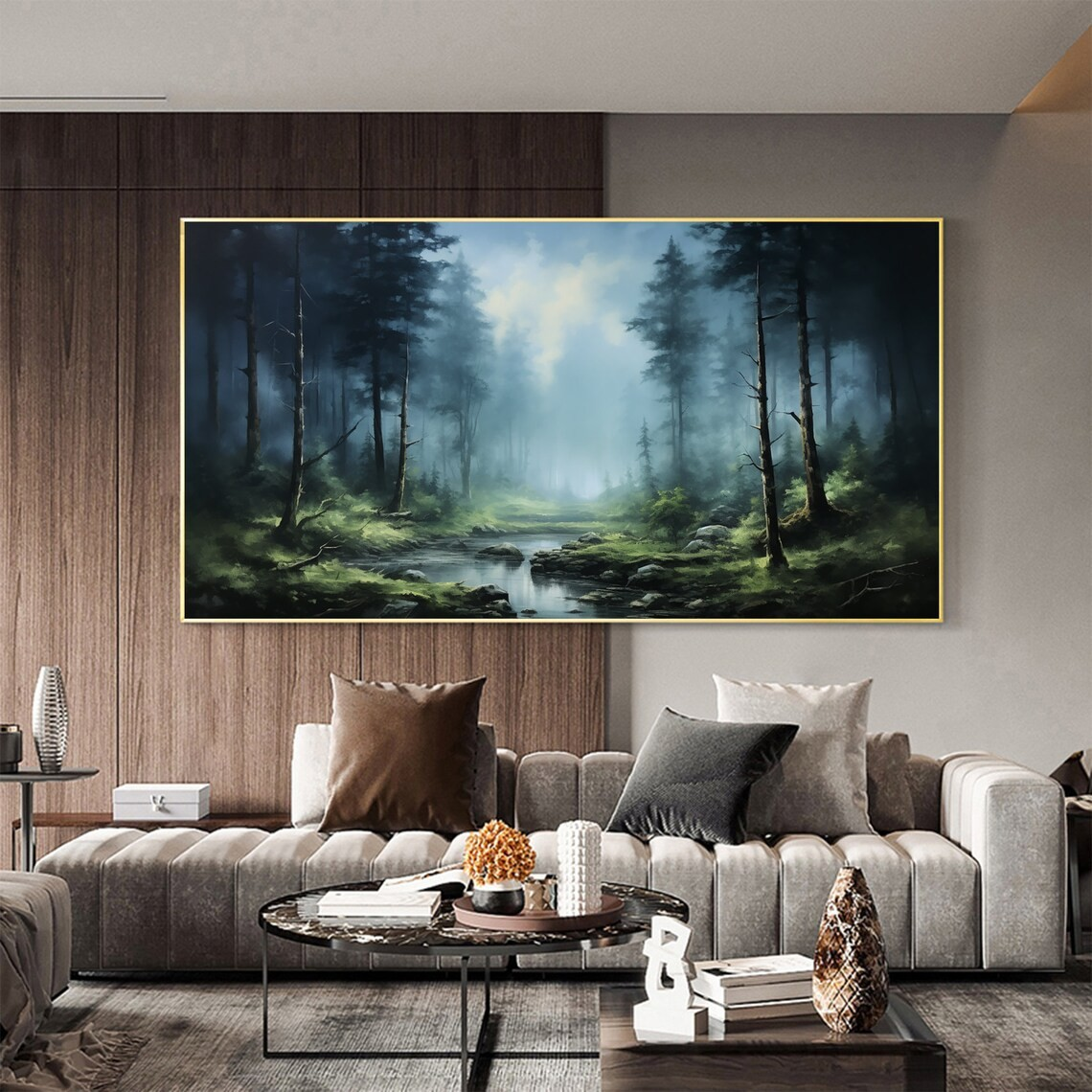 Woodland Stream Abstract Wall Art #BGA 028