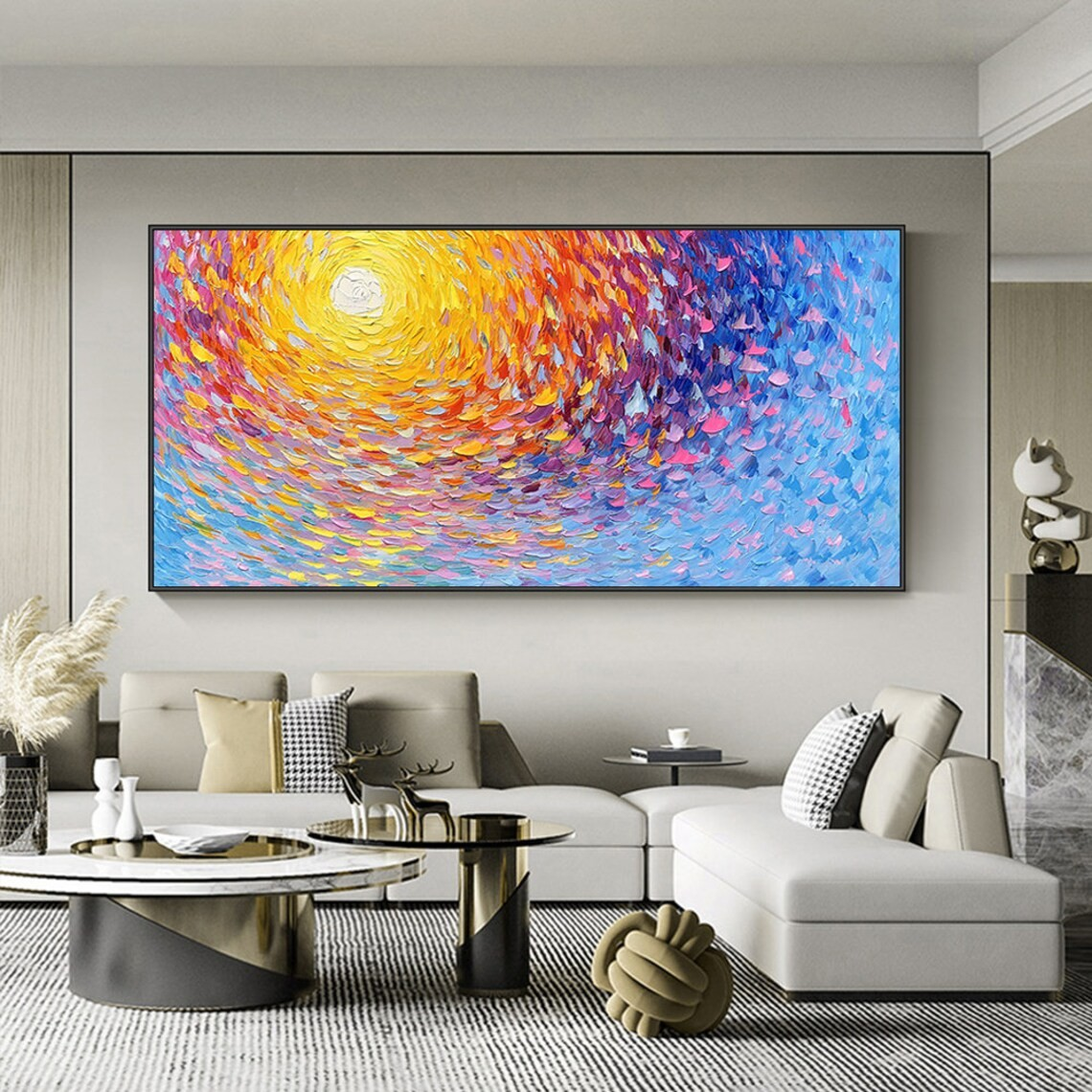 Radiant Spiral Abstract Wall Art for Modern Spaces #BGA 024