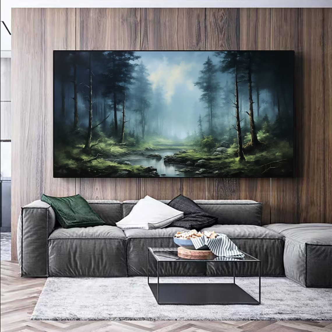 Woodland Stream Abstract Wall Art #BGA 028