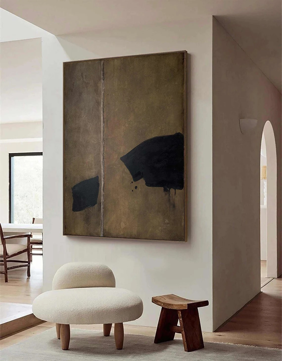 Contemporary Brown and Black Wall Art  #WSA 007