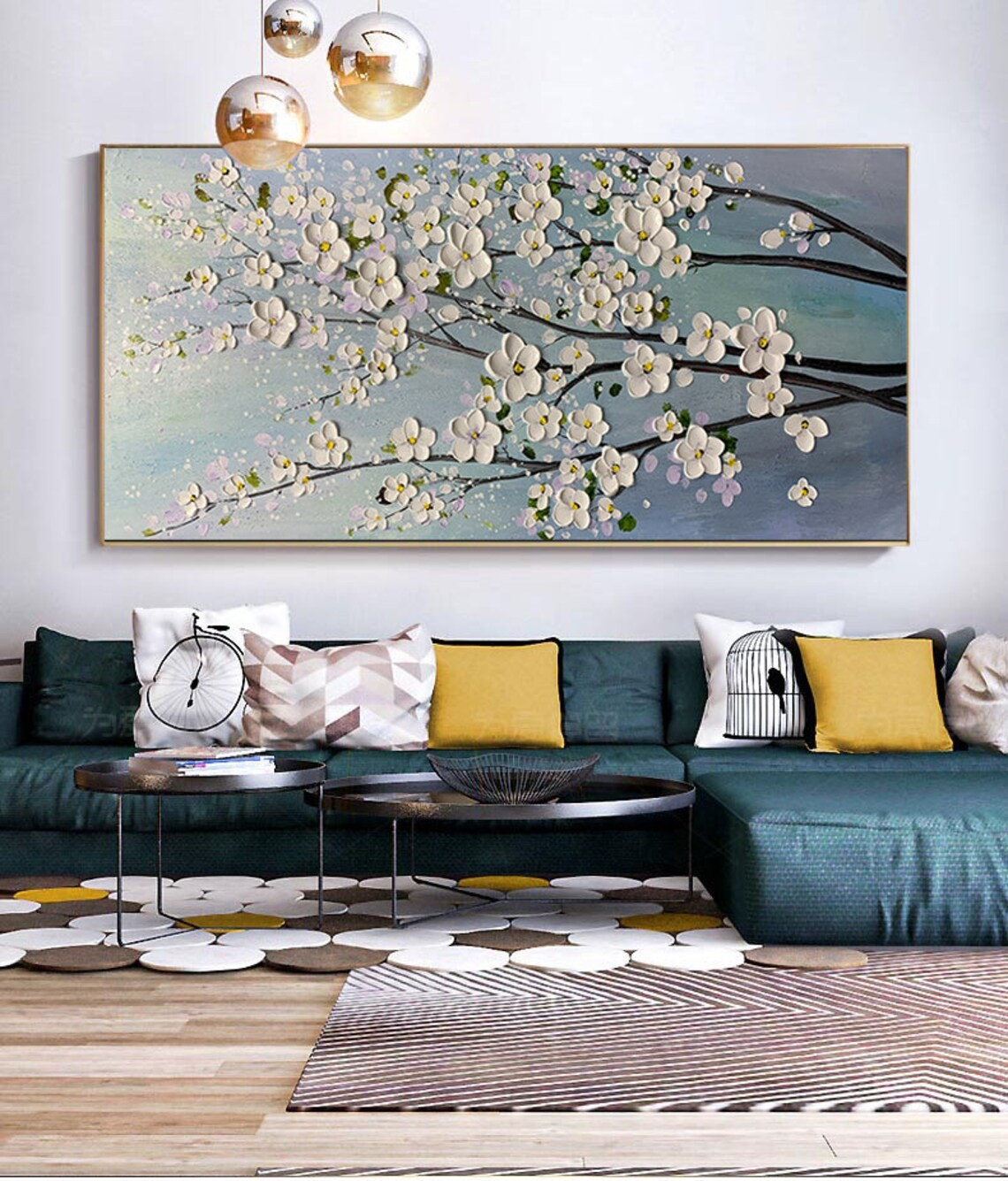 Spring Blossom Textured Wall Art #BGA 027