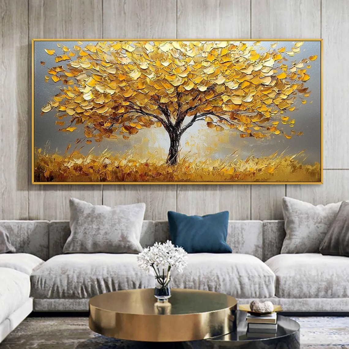 Autumn Tree Textured Wall Art #BGA 032