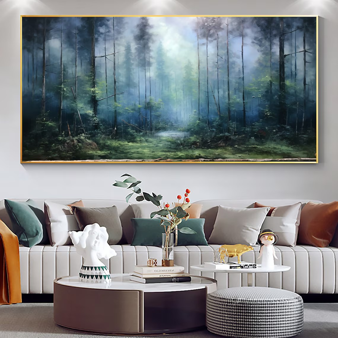 Misty Forest Landscape Wall Art #BGA 026