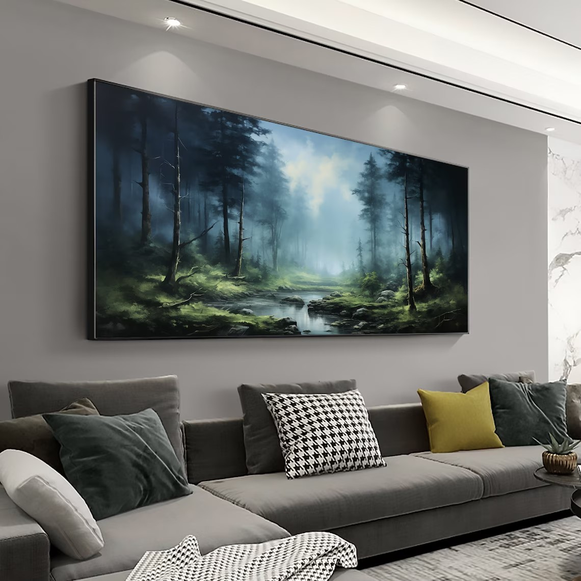 Woodland Stream Abstract Wall Art #BGA 028