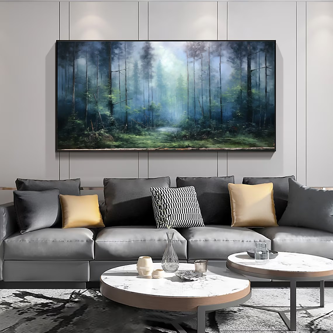 Misty Forest Landscape Wall Art #BGA 026