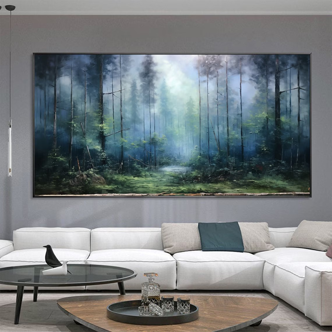 Misty Forest Landscape Wall Art #BGA 026