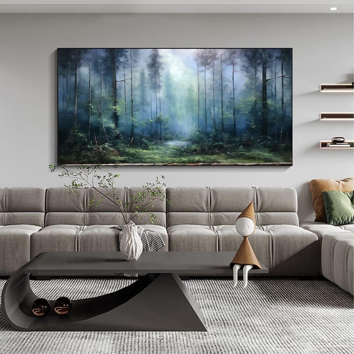 Misty Forest Landscape Wall Art #BGA 026