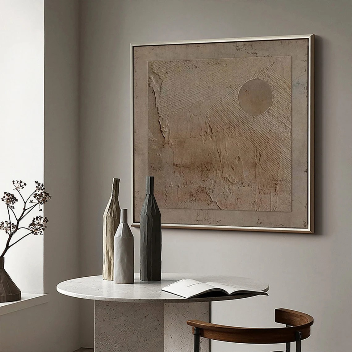 Minimalist Square Wabi Sabi Wall Art  #WSA 008