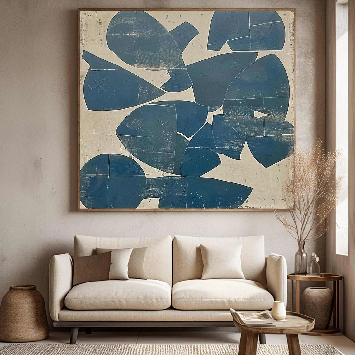 Stunning Blue Abstract Wall Art for a Modern Touch #BGA 007