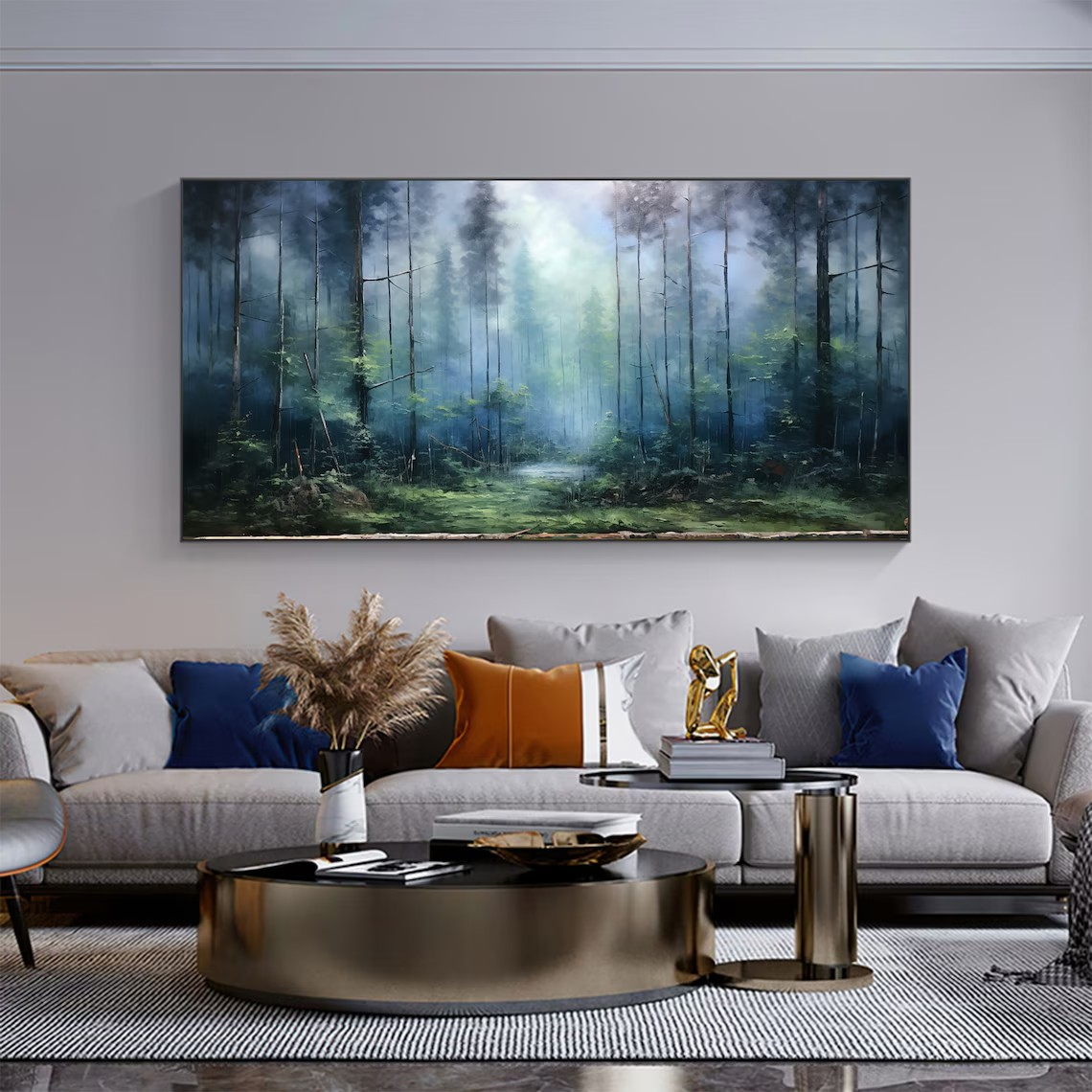 Misty Forest Landscape Wall Art #BGA 026